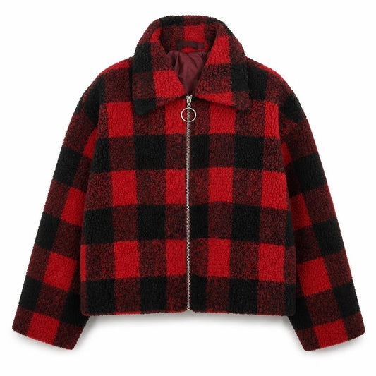 Womens UK Size 12 PRETTYLITTLETHING Red Bomber Jacket