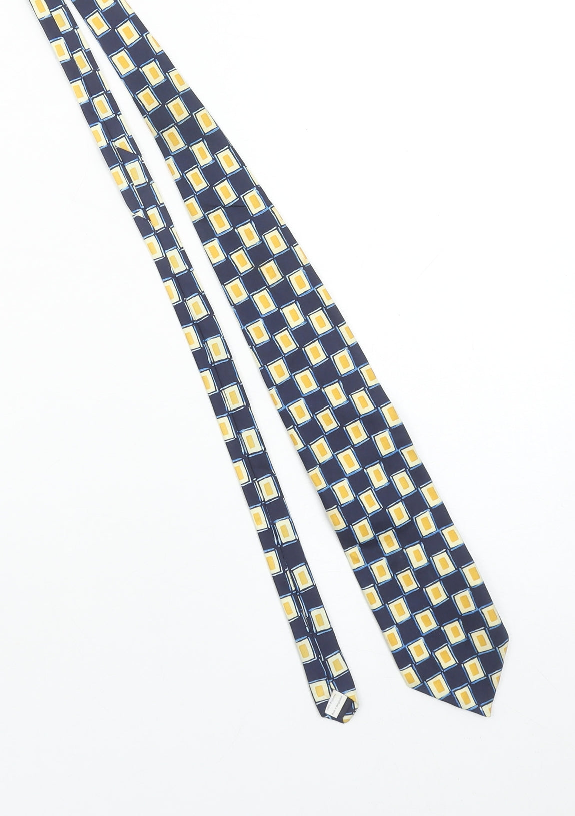 Burton Menswear Blue Geometric Polyester Men's Tie One Size