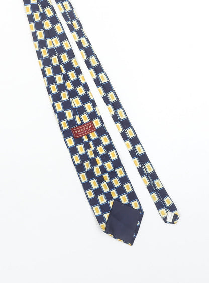 Burton Menswear Blue Geometric Polyester Men's Tie One Size