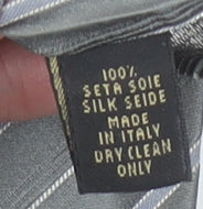 Corneliani Men Grey Striped Silk Designer Tie One Size