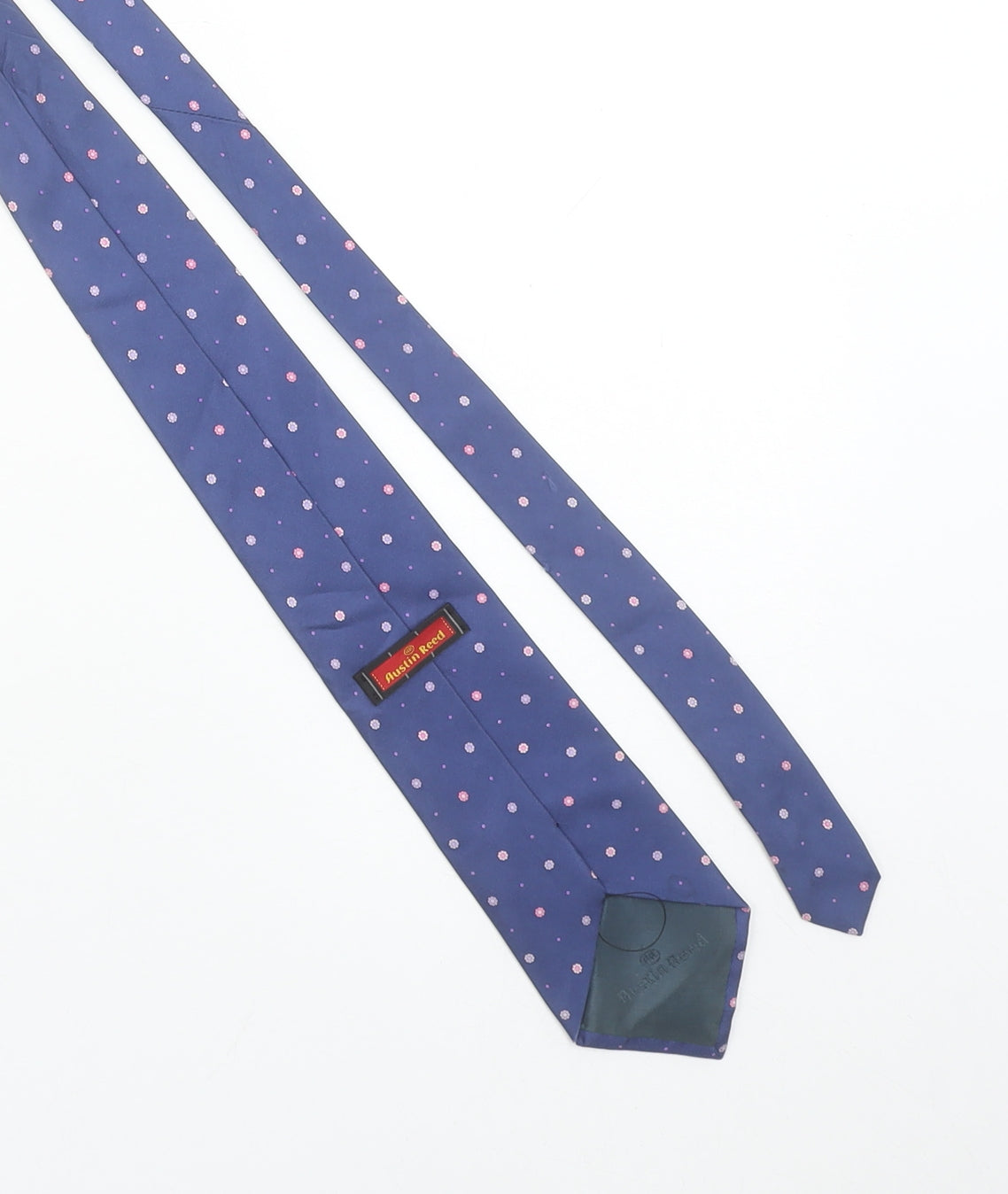 Austin Reed Men's Blue Silk Polka Dot Tie One Size