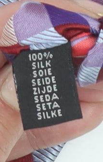 Balmain Paris Men's Multicoloured Silk Plaid Designer Tie One Size