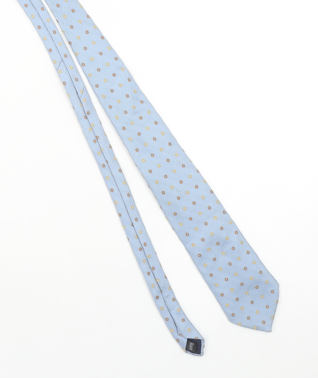 Marks and Spencer Men’s Blue Floral Pattern Italian Silk Tie One Size