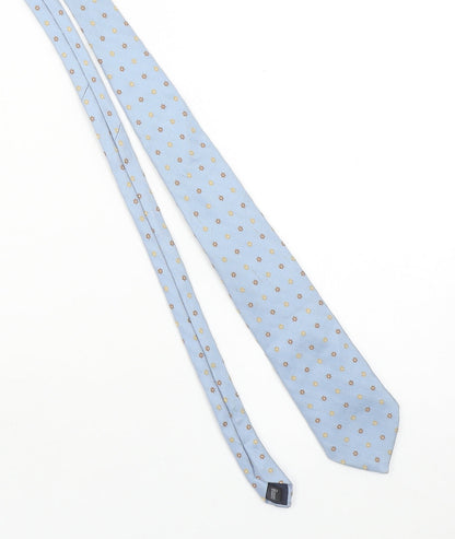 Marks and Spencer Men’s Blue Floral Pattern Italian Silk Tie One Size