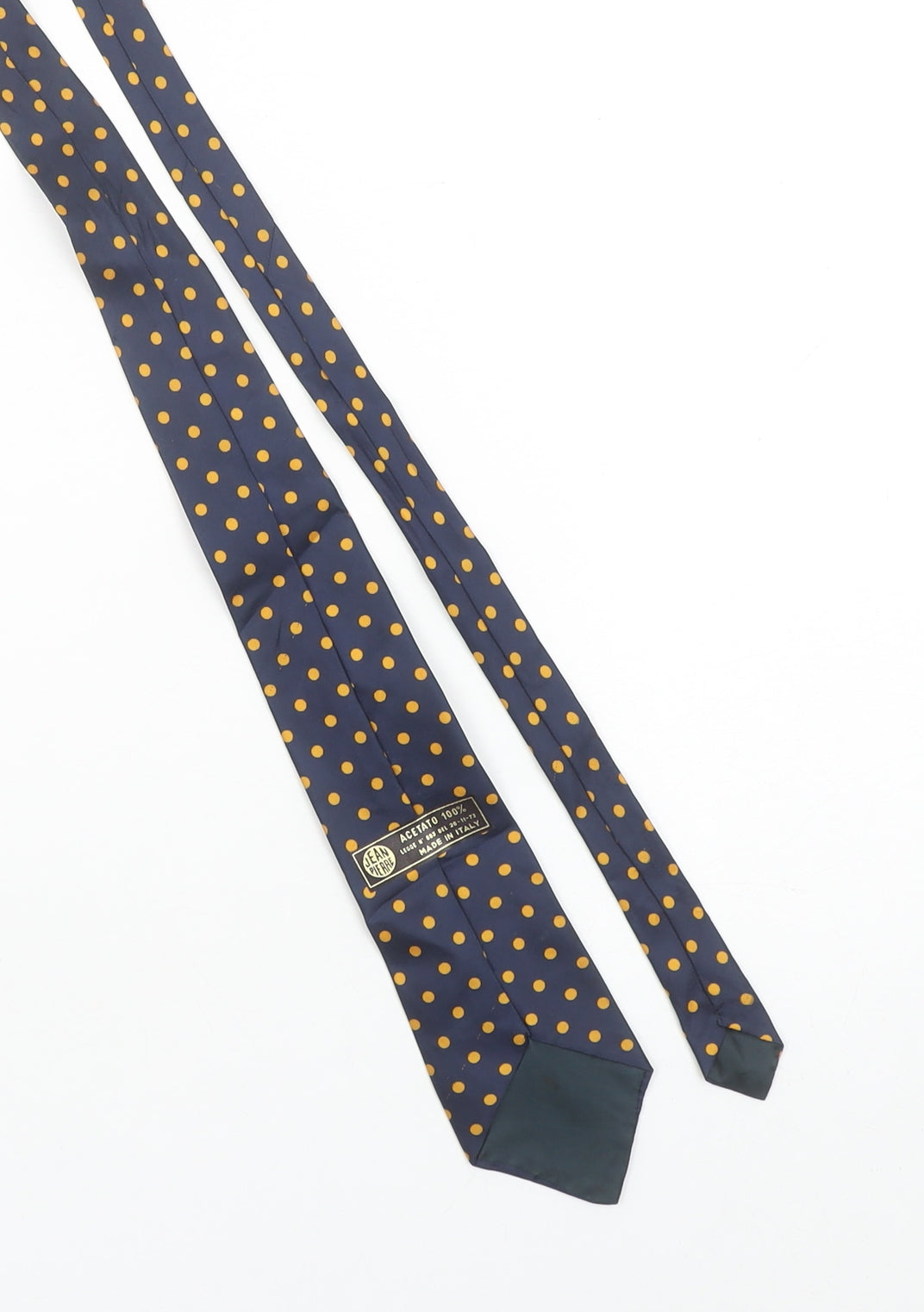 Jean Pierre Men's Navy Blue Polka Dot Tie 176 Designer Style