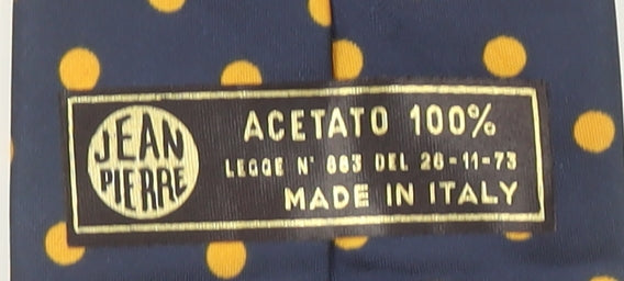 Jean Pierre Men's Navy Blue Polka Dot Tie 176 Designer Style