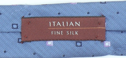 Marks and Spencer Men’s Blue Italian Fine Silk Patterned Tie