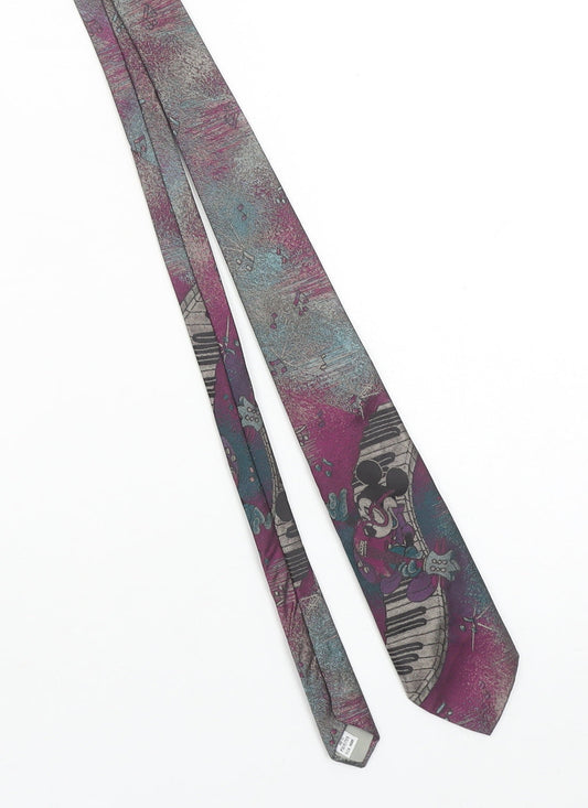 Balancine Men’s Purple Disney Mickey Mouse Music Tie Polyester Vintage