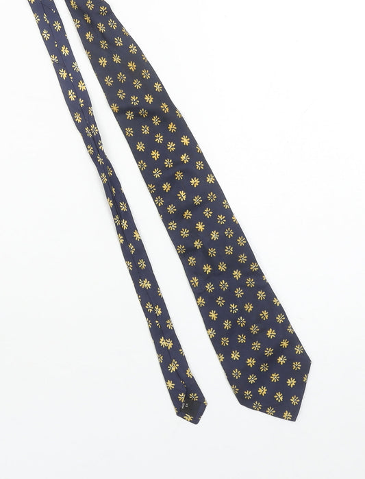ITEMS Men's Blue Pure Silk Floral Tie