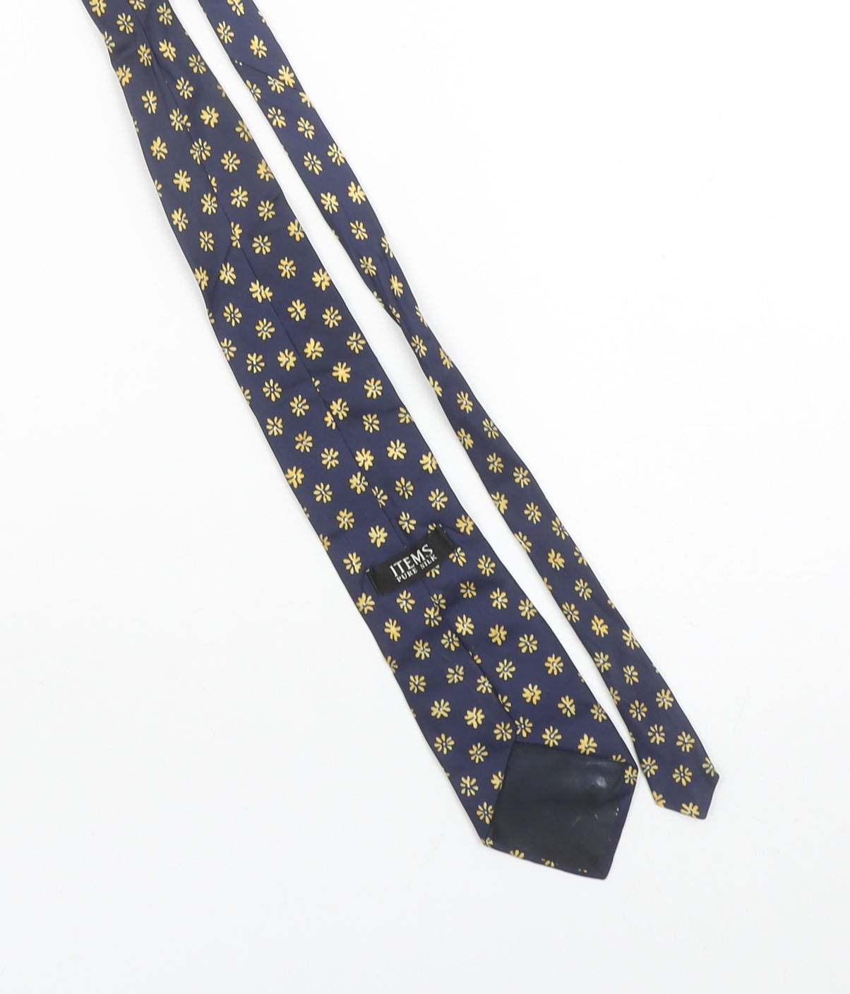 ITEMS Men's Blue Pure Silk Floral Tie