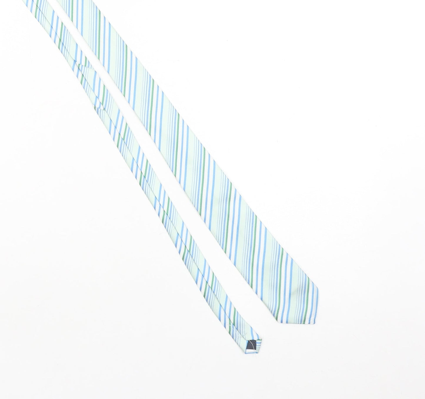 Arsltd Men's Blue Striped 100% Silk Handmade Slim Tie