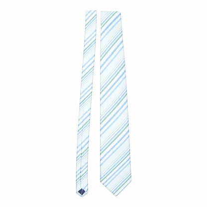 Mens Arsltd Blue Striped 100% Silk Slim Tie