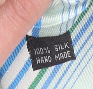 Arsltd Men's Blue Striped 100% Silk Handmade Slim Tie