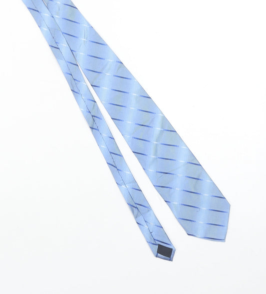 Ede & Fere Milano Men's Blue Striped Silk Tie Made in Italy