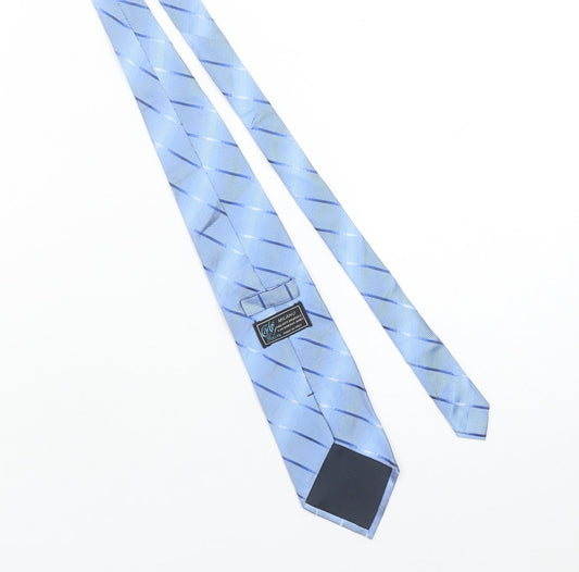 Ede & Fere Milano Men's Blue Striped Silk Tie Made in Italy