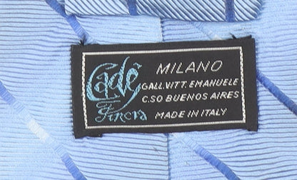Ede & Fere Milano Men's Blue Striped Silk Tie Made in Italy