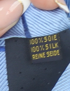 Ede & Fere Milano Men's Blue Striped Silk Tie Made in Italy