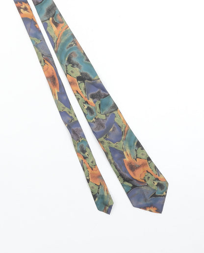 Mens Carlo Di Lucio Multicoloured Abstract 100% Silk Designer Tie