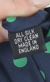 Charles Tyrwhitt Men's Blue Green Polka Dot Silk Tie Made in England