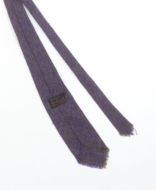 Lochcarron Harris Men's Purple Wool Tweed Slim Tie Made in Scotland