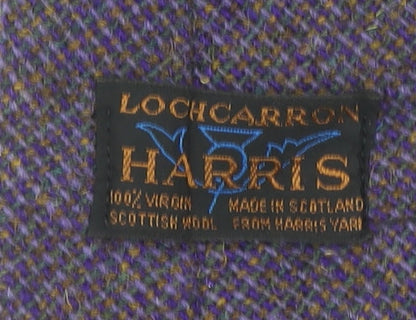 Lochcarron Harris Men's Purple Wool Tweed Slim Tie Made in Scotland