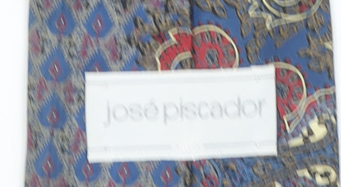 Jose Piscador Men's Blue Paisley Silk Tie