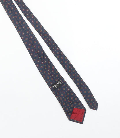Pierre Cardin Men's Blue Geometric Silk Designer Tie