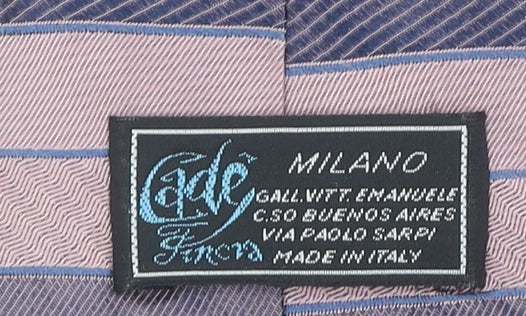 Mens Edo Firenze Pink Striped 100% Silk Designer Tie