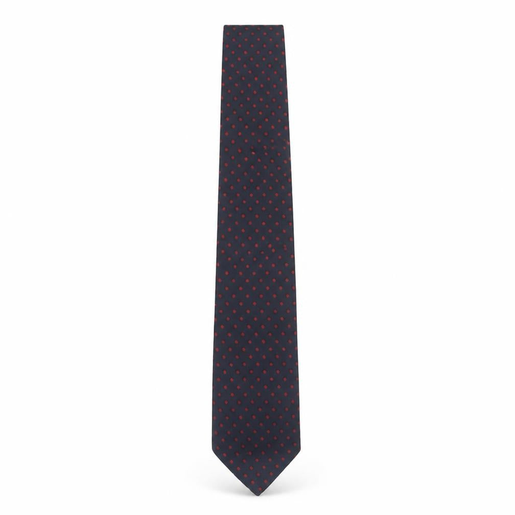 Mens Enrico Rossini Blue Polka Dot 100% Polyester Slim Tie