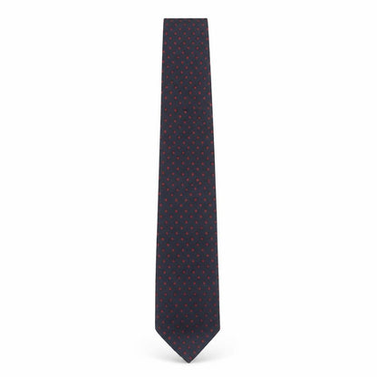 Mens Enrico Rossini Blue Polka Dot 100% Polyester Slim Tie