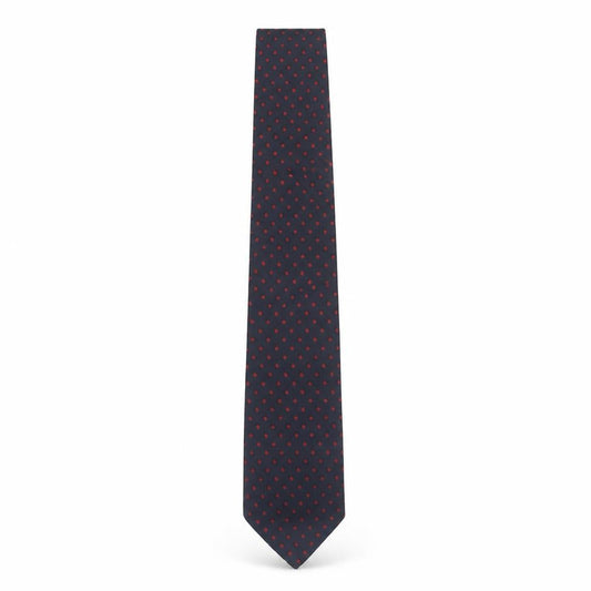 Mens Enrico Rossini Blue Polka Dot 100% Polyester Slim Tie