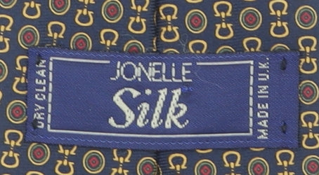 Jonelle Men's Brown Geometric Silk Tie Made in UK
