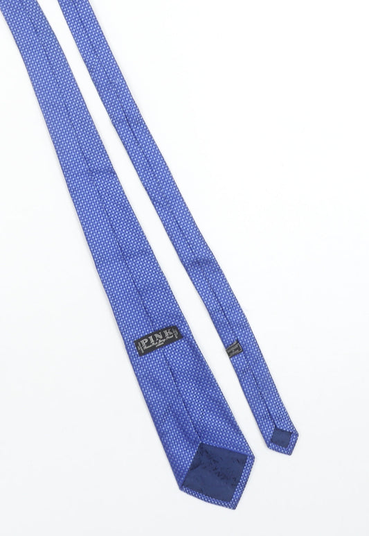 Thomas Pink London Men's Blue Geometric Silk Tie