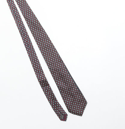 Charles Tyrwhitt Men's Blue Geometric Silk Tie Made in England