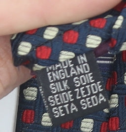 Charles Tyrwhitt Men's Blue Geometric Silk Tie Made in England