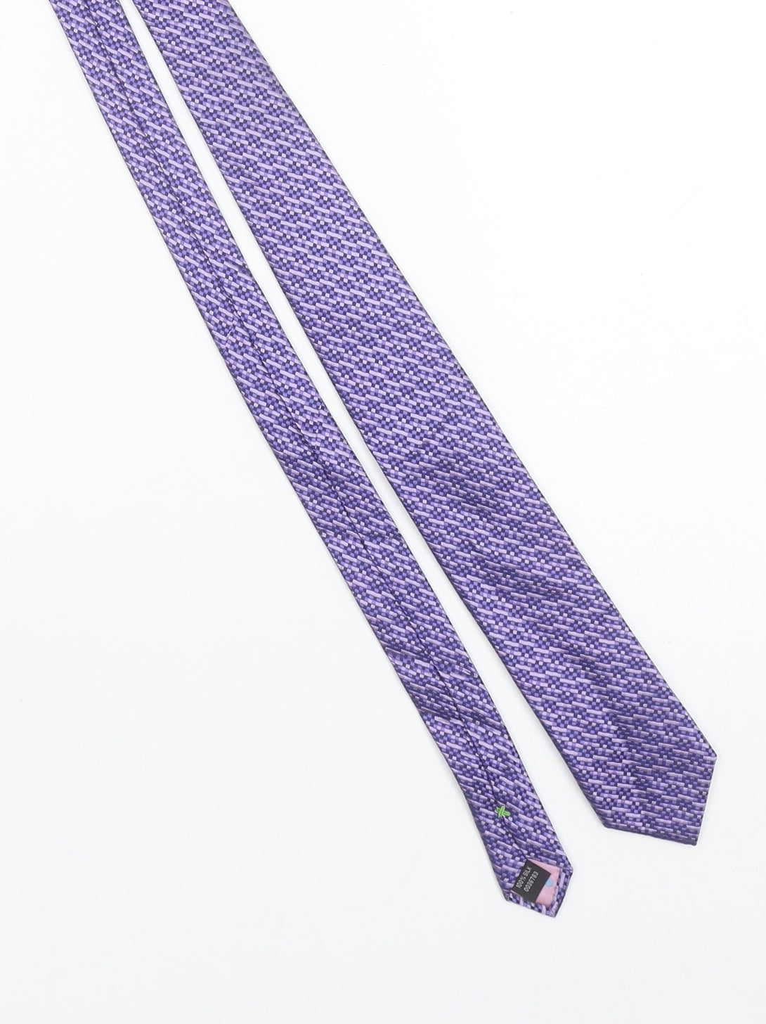 Jeff Banks Men's Purple Geometric Silk Designer Tie One Size