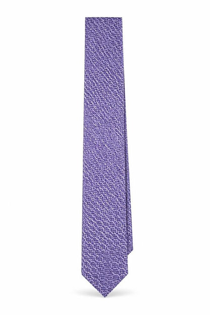 Mens Jeff Banks Purple Geometric 100% Silk Designer Tie