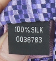 Jeff Banks Men's Purple Geometric Silk Designer Tie One Size