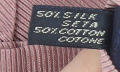 Corneliani Men Pink Slim Silk Cotton Designer Tie Made in Italy One Size