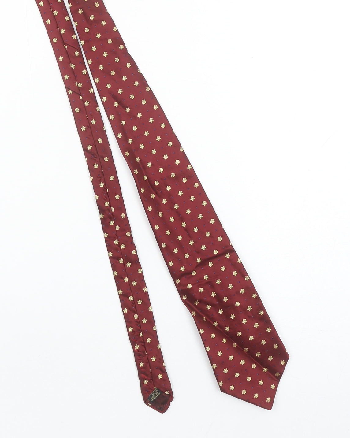 Mulberry Men Red Floral Silk Designer Tie