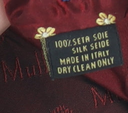 Mulberry Men Red Floral Silk Designer Tie