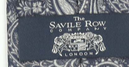 Mens The Savile Row Company Blue Paisley 100% Silk Pointed Tie