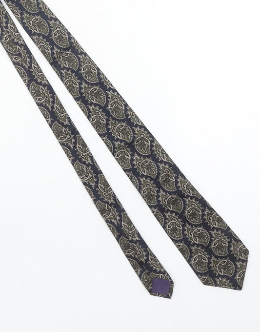 Kent & Curwen Men's Blue Paisley Silk Designer Tie One Size