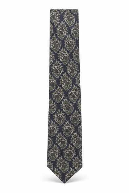 Mens Kent & Curwen Blue Paisley 100% Silk Designer Tie