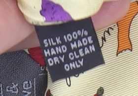 Fox & Chave Men's Yellow Novelty Printed 100% Silk Handmade Tie