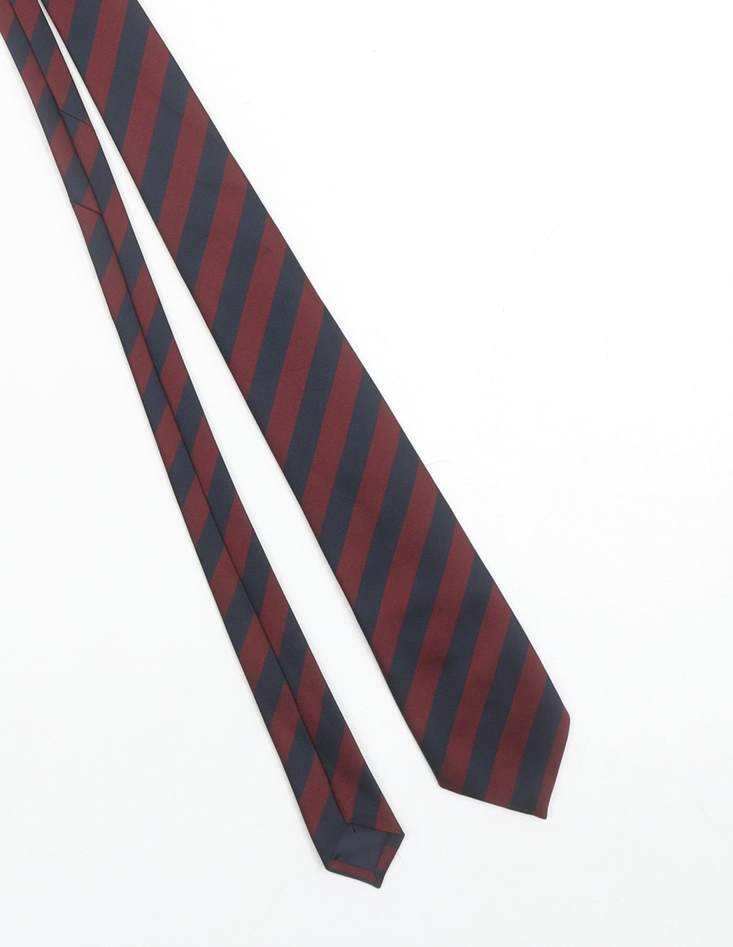 Woods & Gray Men's Red and Blue Striped Slim Woven Polyester Tie