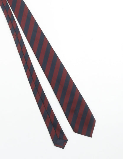 Woods & Gray Men's Red and Blue Striped Slim Woven Polyester Tie