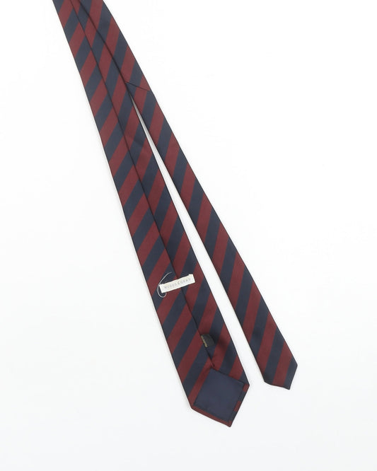 Woods & Gray Men's Red and Blue Striped Slim Woven Polyester Tie