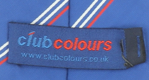 Club Colours Mens Blue Striped Slim Tie Handmade Polyester School
