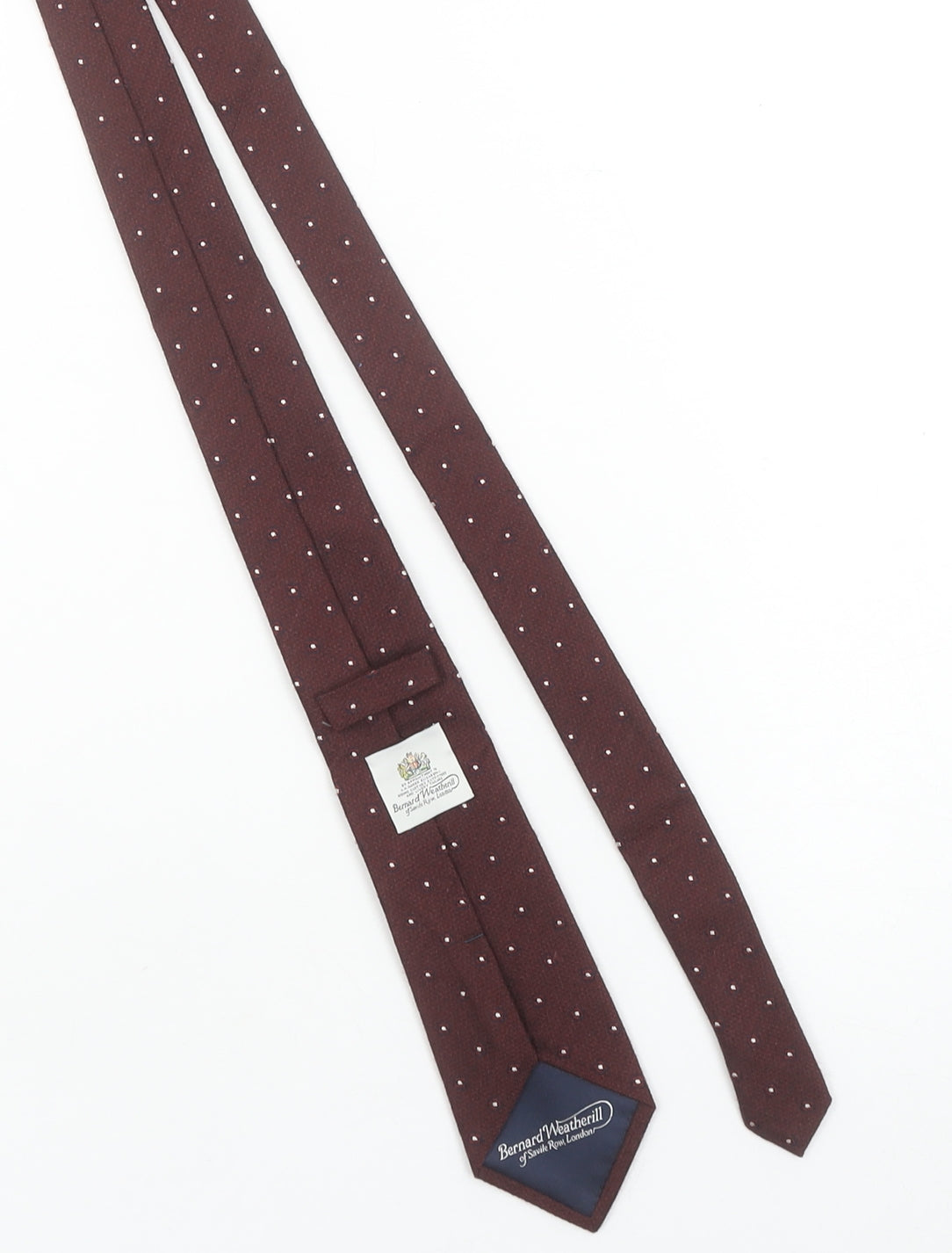 Bernard Weatherill Men's Brown Polka Dot Wool Silk Tie - One Size